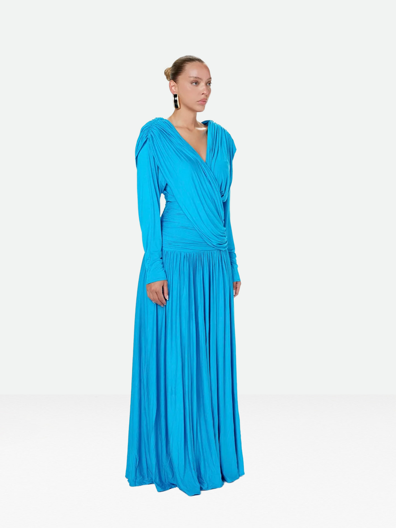 Long Sleeve Draped Dress