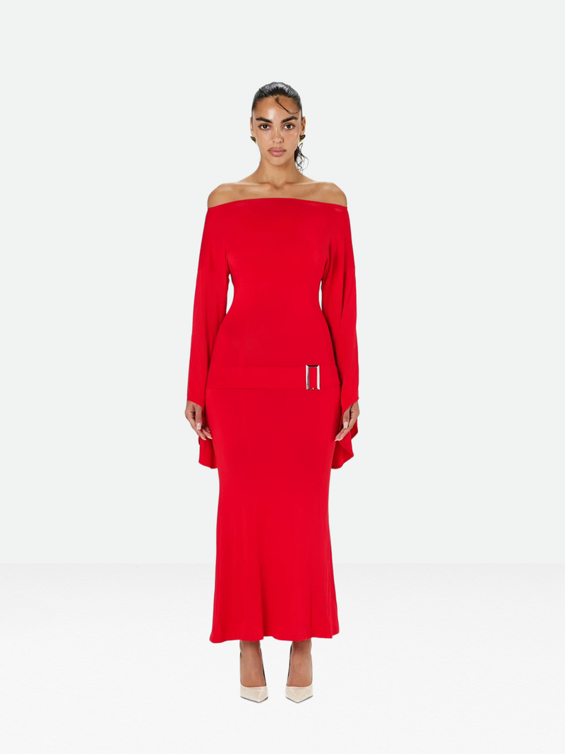 Red Buckle Dress