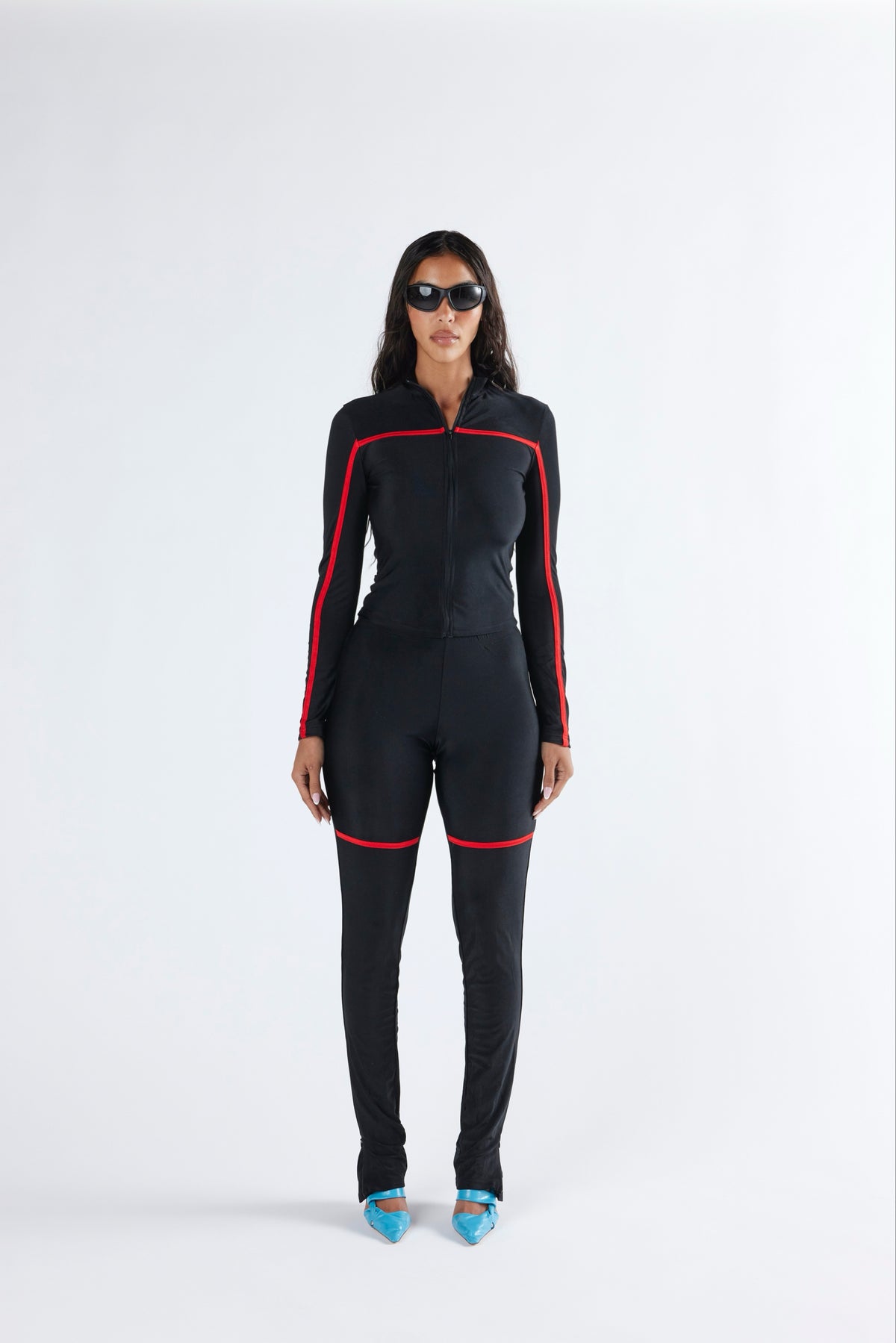 Black Moto Zip Up